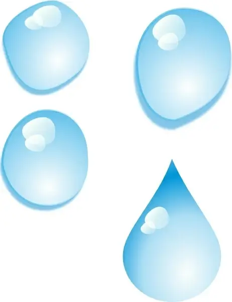 Set Of Water Drops clip art