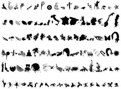 seven of eight miscellaneous arbitrary design elements vector