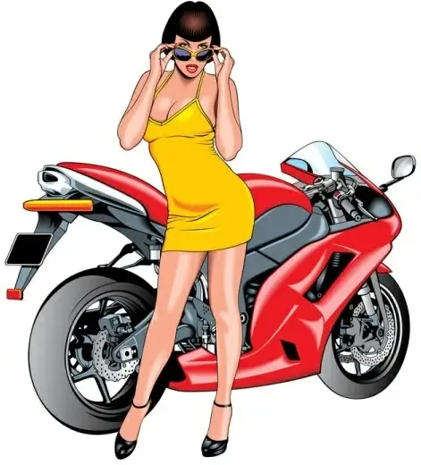Sexy And Car 04 Vector Vectors Graphic Art Designs In Editable Ai Eps Svg Cdr Format Free