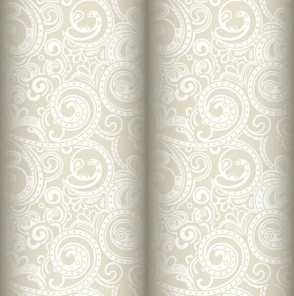 cloth pattern template elegant vintage curves 3d sketch