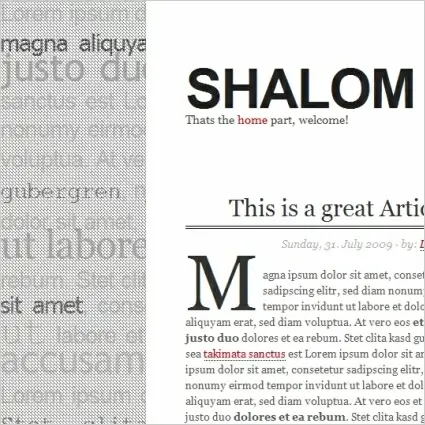 Shalom Typo Template