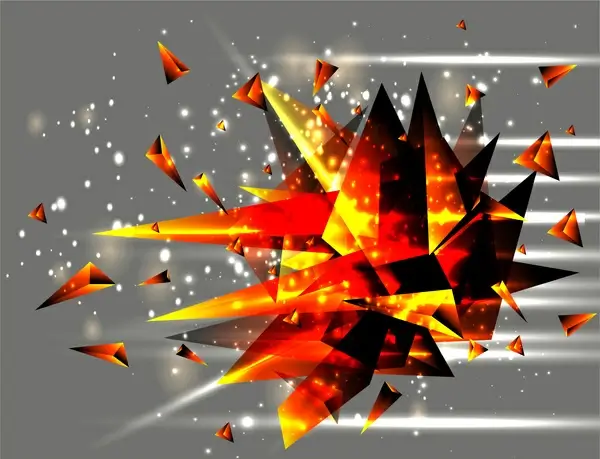 sharp crystal explosion vector