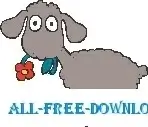 Sheep with Flower