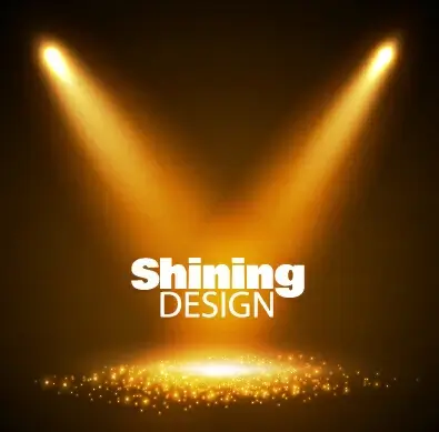 shining spotlight design vector background