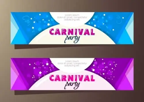 shiny carnival party banners vector