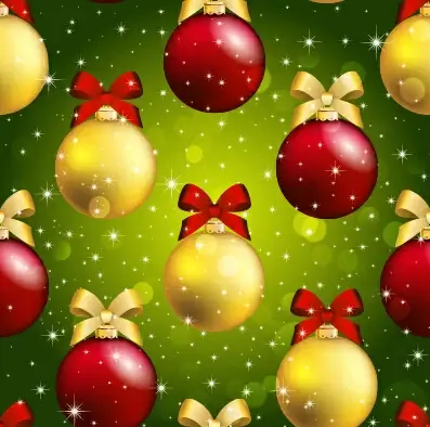 shiny christmas balls ornament seamless pattern vector