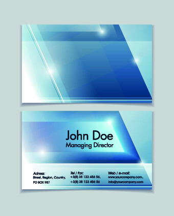 shiny modern business cards vector
