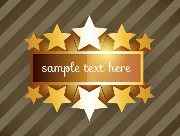 shiny promotion banner with stars on striped background 