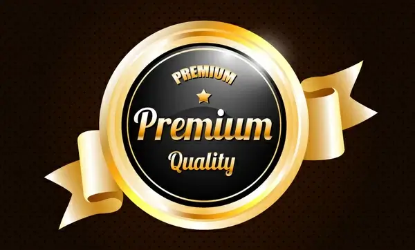 shiny quality premium label vector illustration