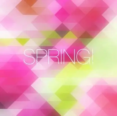 shiny spring elements vector background set