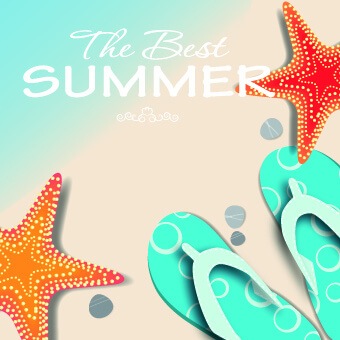 shiny summer art background vector 
