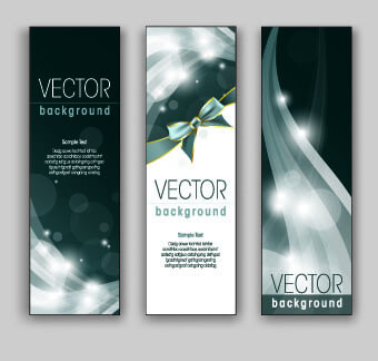 shiny vertical banner vector
