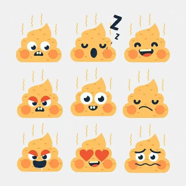 shit icons collection cute emotional decoration