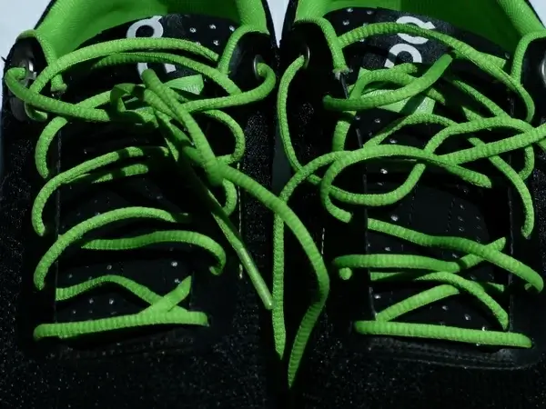 shoelaces lacing green