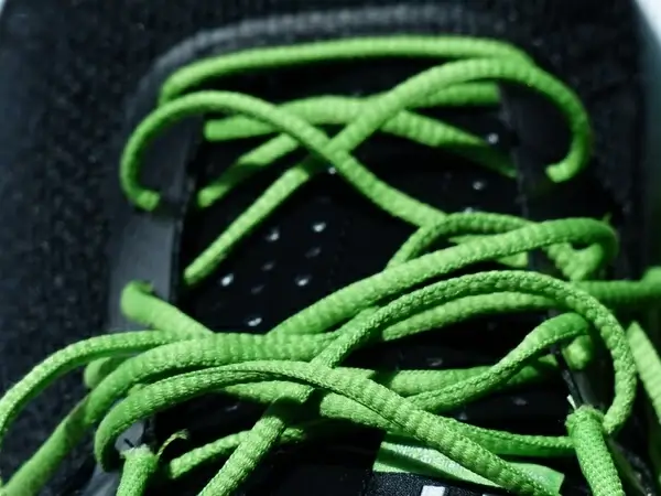 shoelaces lacing green