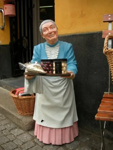 shop decoration painted plaster figure