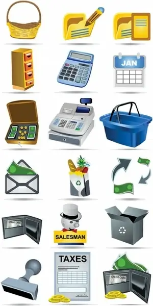 shopping icon vector payment