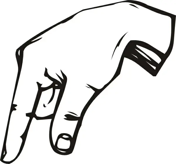 Sign Language Q clip art