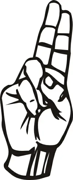 Sign Language U clip art