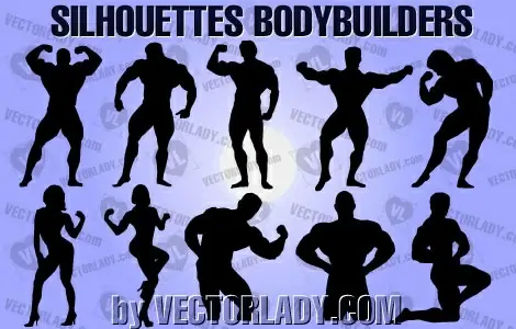 silhouettes bodybuilders