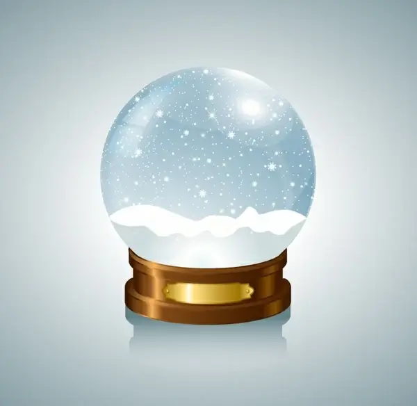Silver Snow Globe