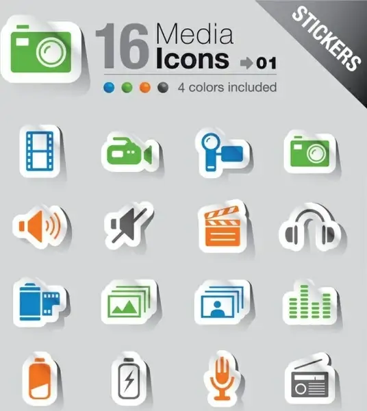 simple and practical icon 04 vector