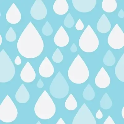 Simple Blue & White Raindrop Tiling Pattern
