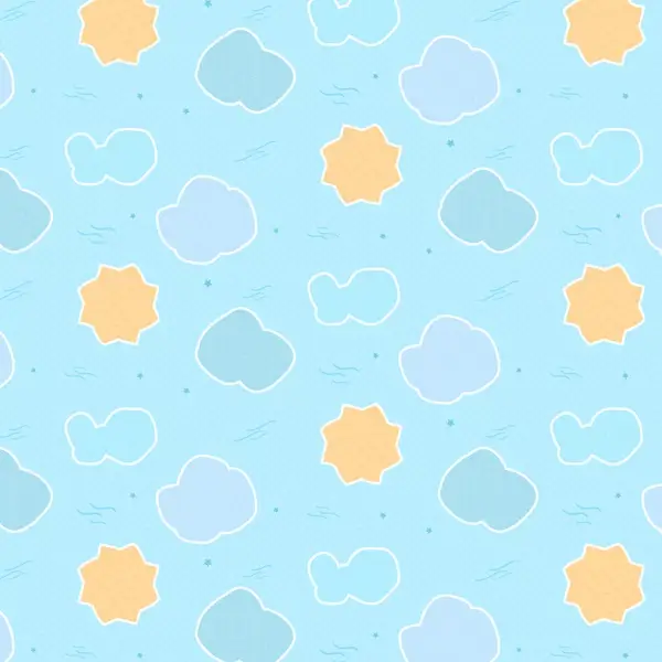 simple cartoon cloud and star background