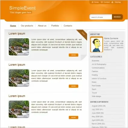 Simple Event Template