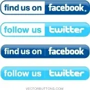  Simple Facebook and Twitter Buttons