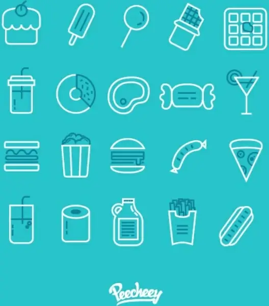 simple food icons