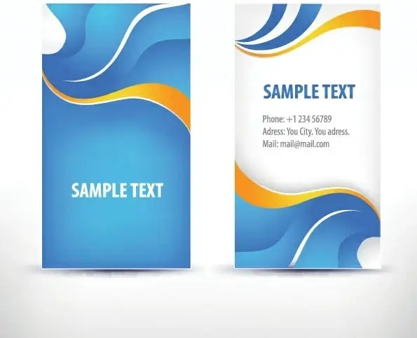 simple pattern business card template 02 vector 