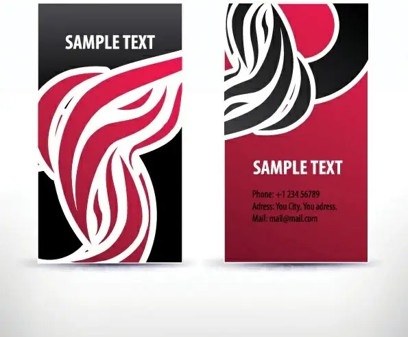 simple pattern business card template 03 vector 