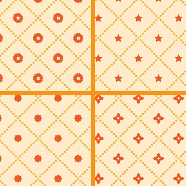 simple square flower pattern
