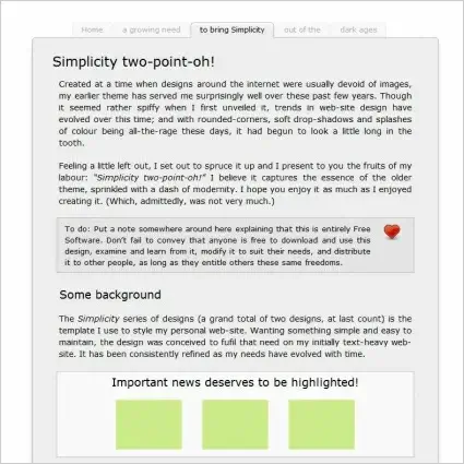 Simplicity two-point-oh! Template