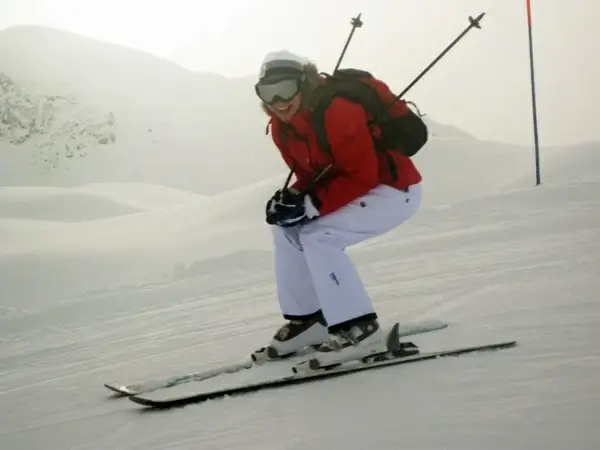skiing downhill