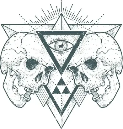 skull t shirt prints vector