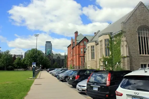 sky and campus scape in toronto ontario canada