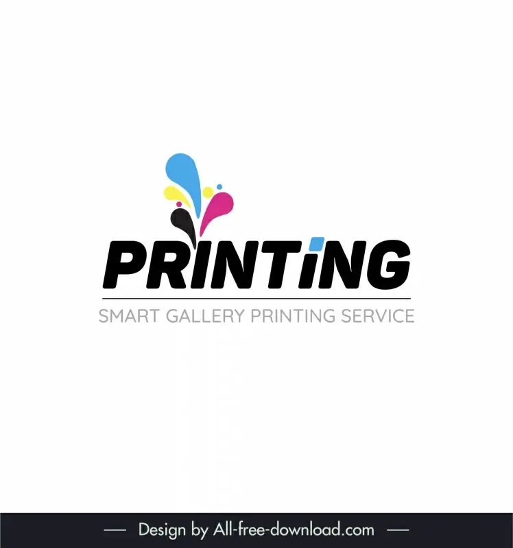 smart gallery printing service logo template dynamic design texts colors sketch