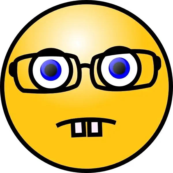 Smile Face With Glasses clip art