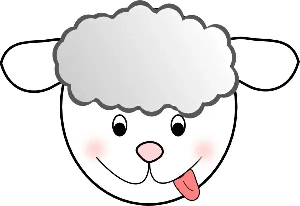 Smiling Bad Sheep clip art