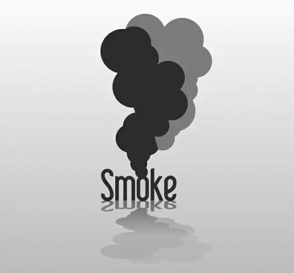 smoking background black smoke text 3d reflection design