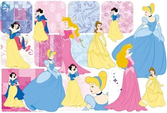 snow white and the pattern vector 2