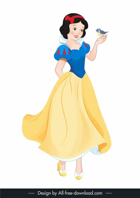 snow white disney character icon cute cartoon design 