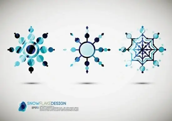 xmas design elements snowflakes shape sketch modern symmetric
