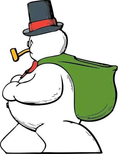 Snowman Side View clip art