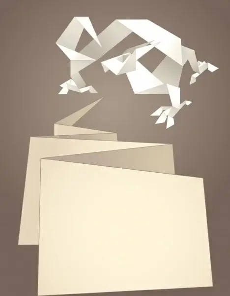 soaring origami vector