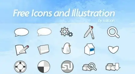 free icons collection various black white shapes sketch