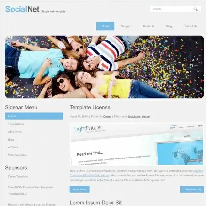Social Net Template 
