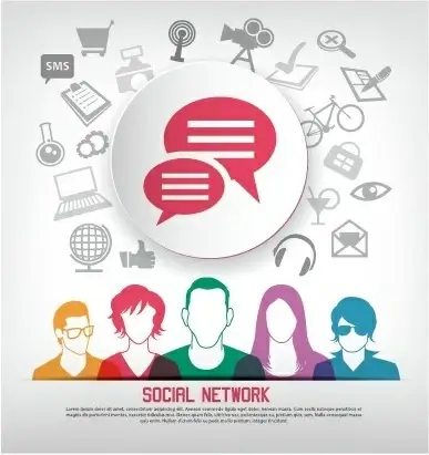 social network business people vector